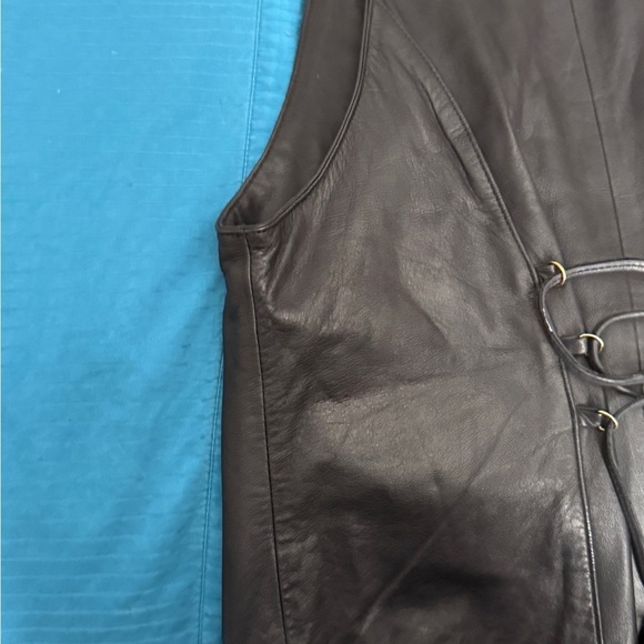 π€ Vintage 80βs DANIER Black Leather Vest for Women - Size Medium π€ - Picture 4 of 15